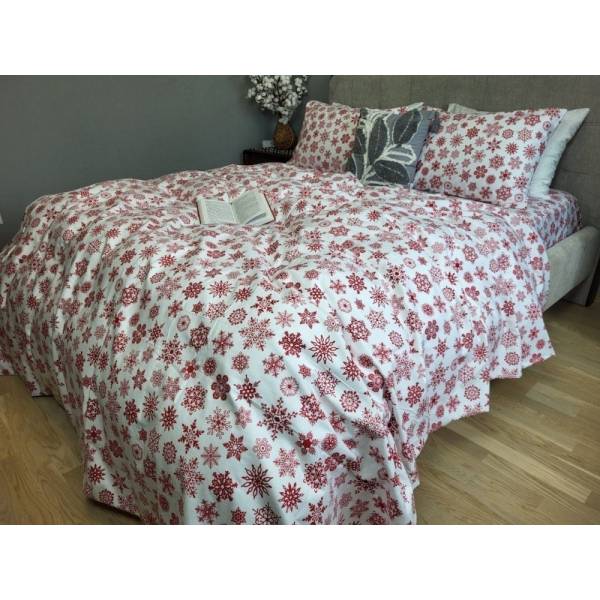 Постільна білизна байкова Сніжинка,Turkish flannel